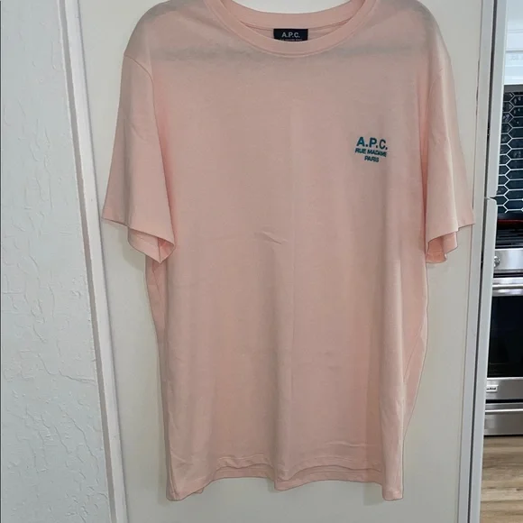 A.P.C. Rue Madame Paris Men's Light Pink Short Sleeve TeeXL